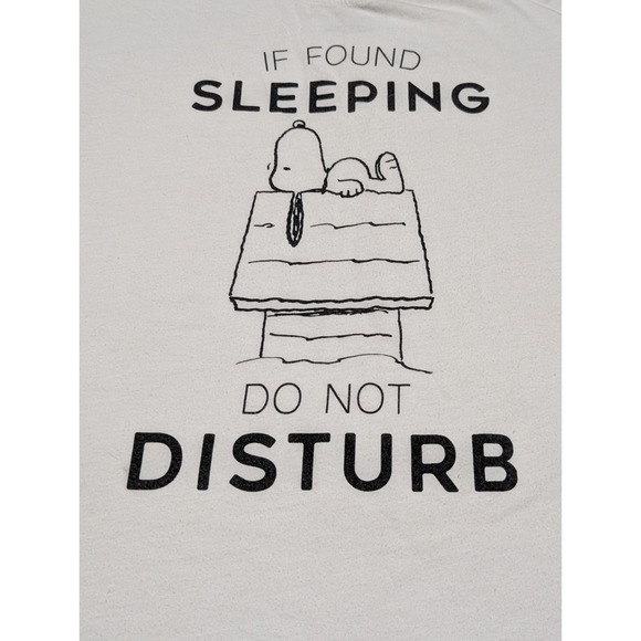 Peanuts Snoopy Woodstock white Do Not Disturb t shirt XXL womens 2XL - Picture 2 of 5